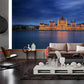 shining budapest palace view under sky wall decoration living room