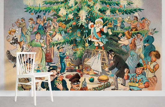Christmas Tree Wall Mural For Room