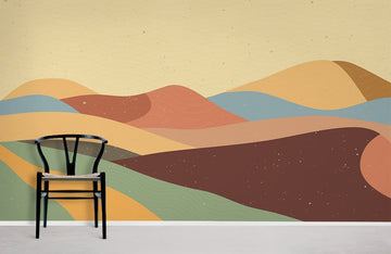 Abstract Landscape Layered Mural Wallpaper