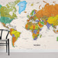 Colorful World Map Wallpaper Mural
