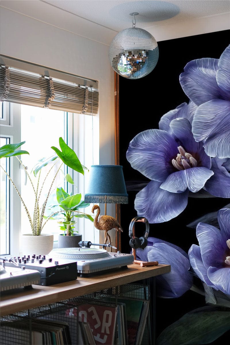 crocus blosson wallpaper mural office design