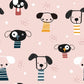 Wallpaper mural with a cute dog pattern, perfect for decorating your home.