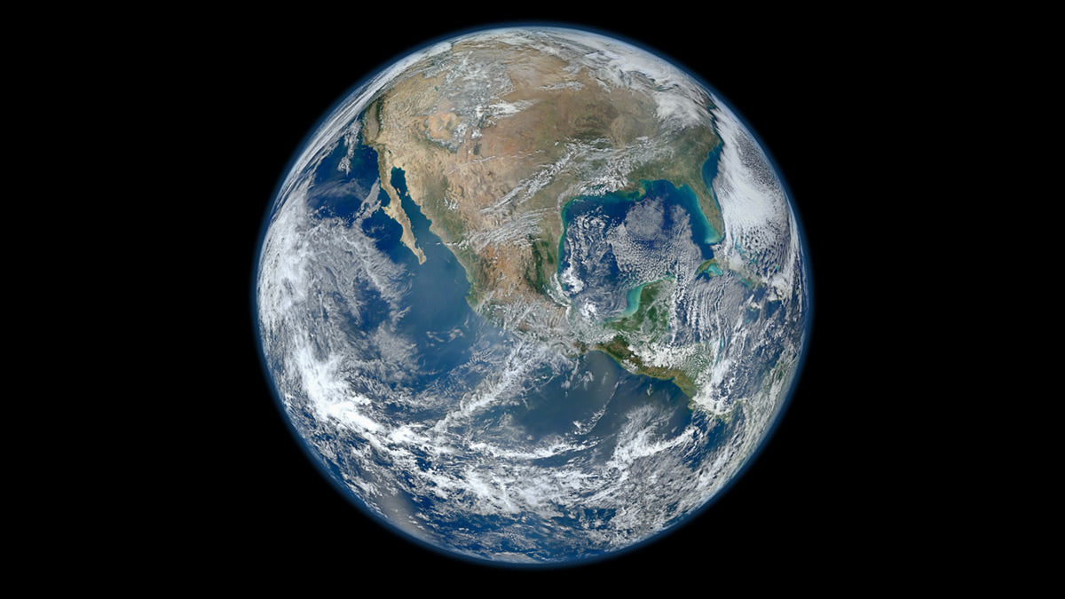 Blue Planet Earth Space Mural Wallpaper