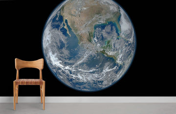 Blue Planet Earth Space Mural Wallpaper