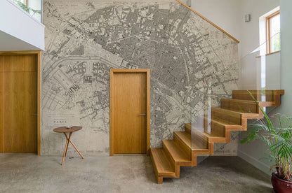 Eastern Division of Paris Map Mural Decoration Design