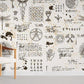 Egyptian Cabala Pattern Room Wallpaper Mural