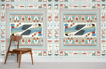Egyptian Motif Vintage Mural Wallpaper
