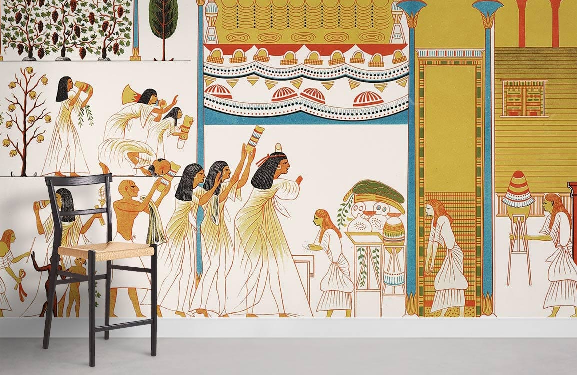 Egyptian Pilgrimage Vintage Wallpaper Mural Room