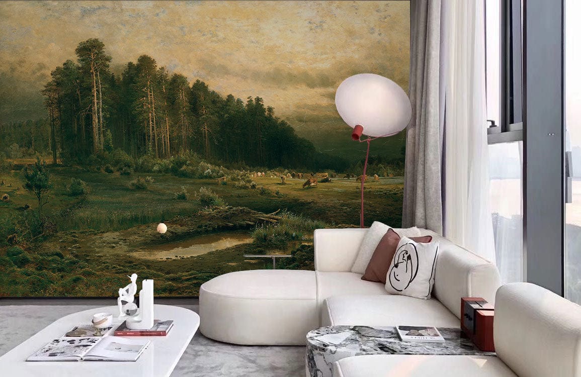oil painting wallpaper mural living room decoration