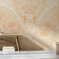 Marble Wallpaper Mural with a European Orange Pattern for Use as Decorating in Hallways