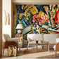 Flowers Painting Style Pattern Wall Mural Art