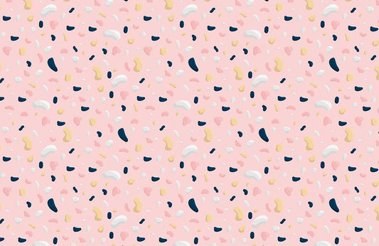 wallpaper mural with pink chips and marble pattern