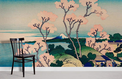 Goten Yama Hill Flower Mural For Room