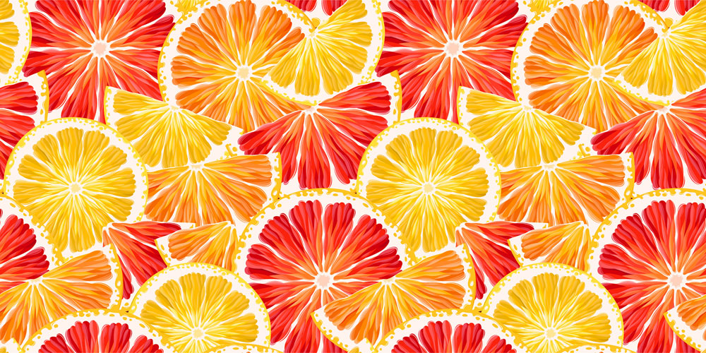 wallpaper with a fruity design