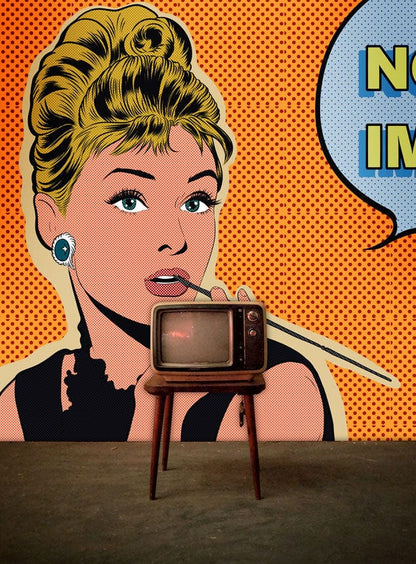 hepburn art decor wall mural lounge interior decor