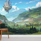 Enchanted Fantasy Castle Landscape Mural Wallpaper