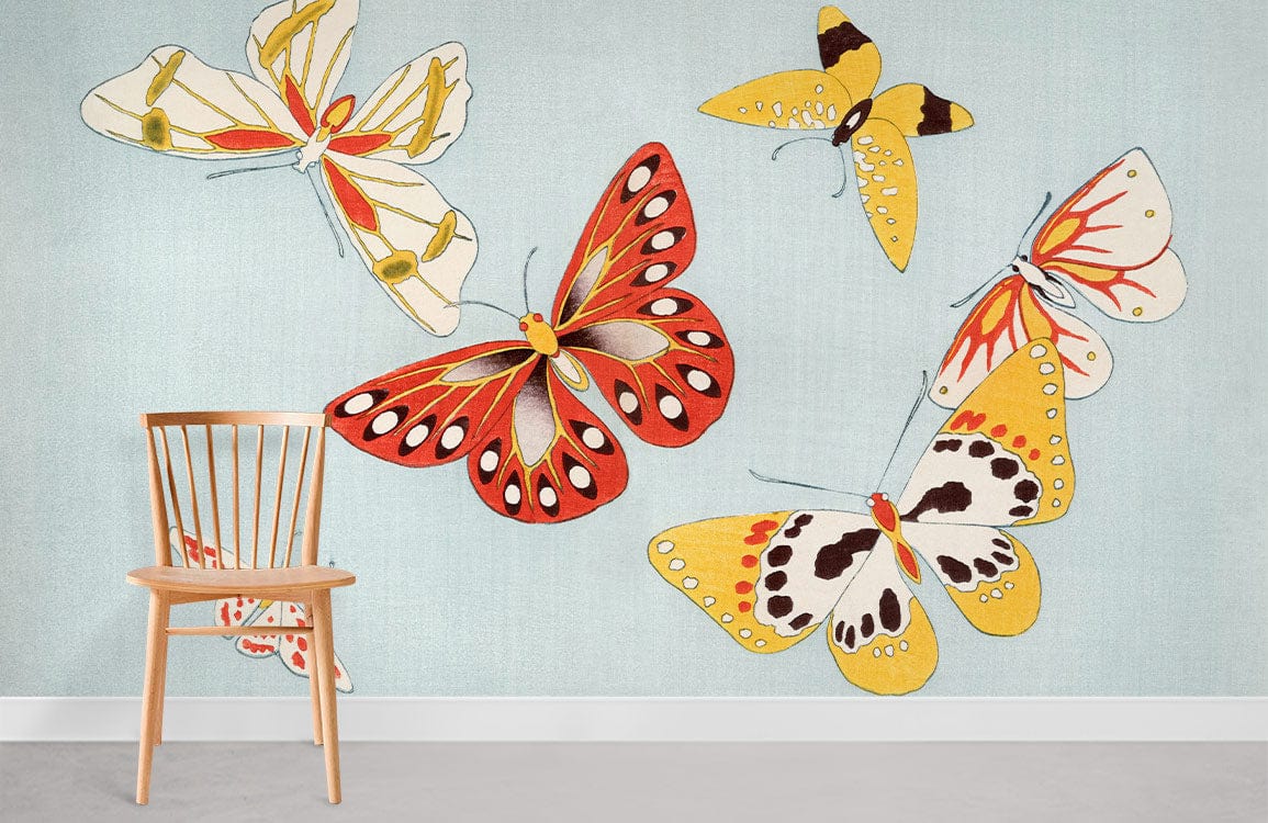 Dotted Butterfly Animal Wall Mural Room