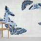 Blue Pattern Butterfly Wall Mural Room