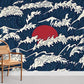 Sun in Waves Room Wallpaper Mural