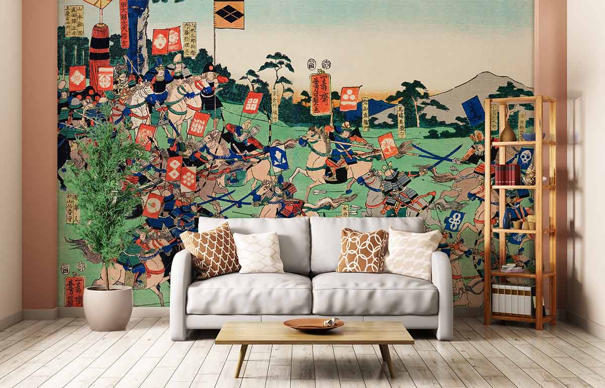 Kawanakajima No Kassen Wallpaper Mural Living Room