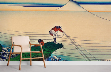 Vintage Japanese Ocean Wave Mural Wallpaper