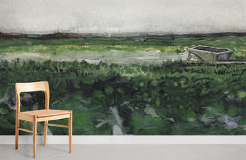 Green Landscape Artistic Mural Wallpaper