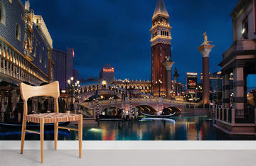 Venetian Scenic Waterway Mural Wallpaper