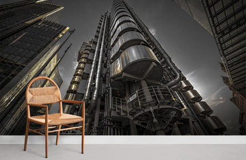 Industrial Metal Pipes Feature Mural Wallpaper