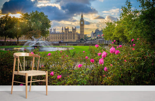 park near westminster  and big ben wallpaper for room