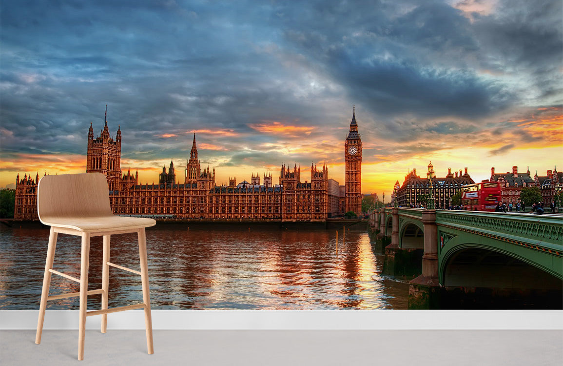 famous london city view wallpaper for room