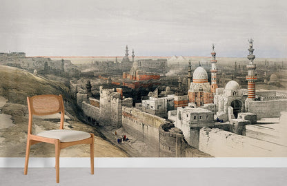 Looking West in Cairo City View Wall Mural For Room