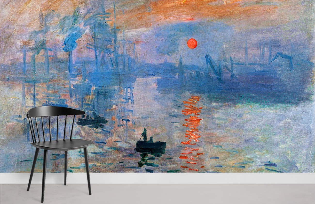Famous Painting Monet's Sunrise Wall Mural For Room