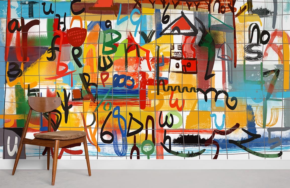 Colorful Abstract Art Mural Wallpaper