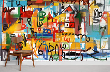 Farbenfrohes abstraktes Kunstwandbild