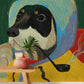 Mr Smoking Dog Wall Mural - Graffiti Artwork for a Hallway