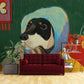 Mr. Smoking Dog Printed Graffiti Mural Wallpaper for the Living Room Decoration