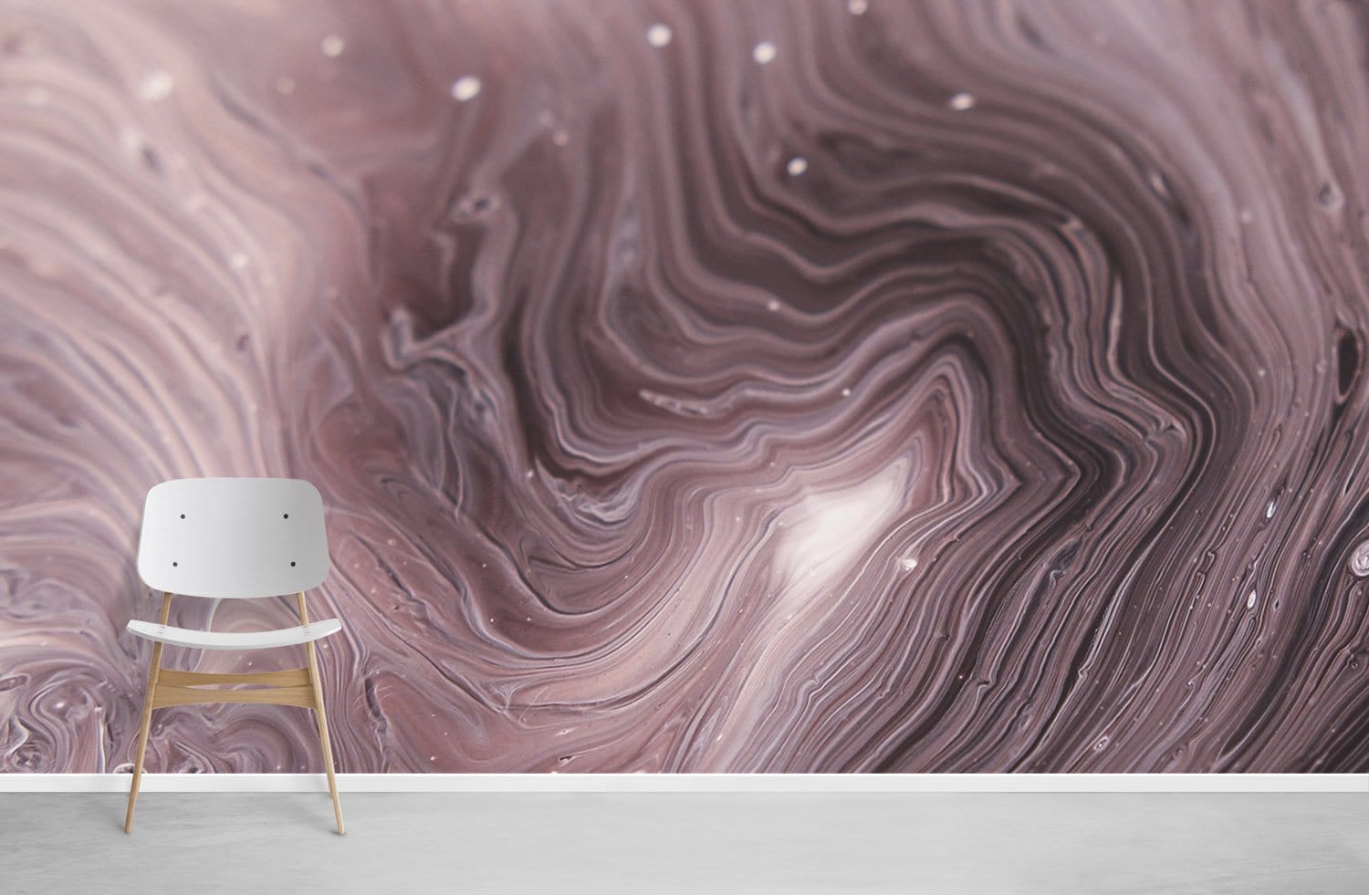 Home Decoration Featuring a Wallpaper Mural of a Vortex River