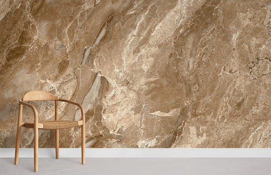 Luxurious Beige Marble Effect Wallpaper Mural