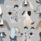 Patterned Bulldog and Sausage Dog Wallpaper Mural for your pet