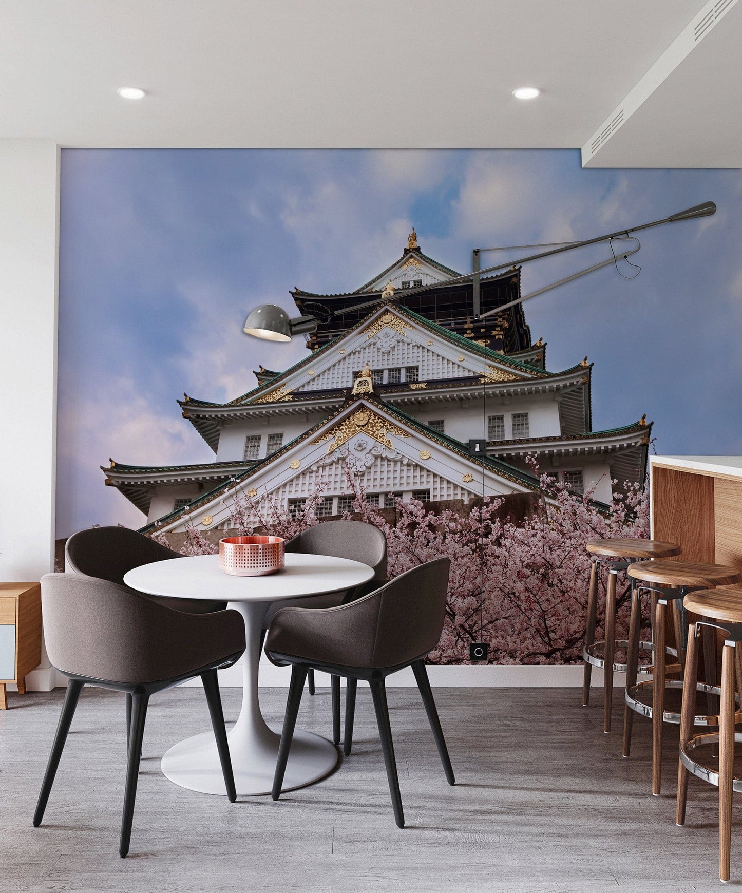 famous osaka tourist wallpaper mural design