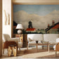Outskirts of Paris Painting View Wallpaper Decoration