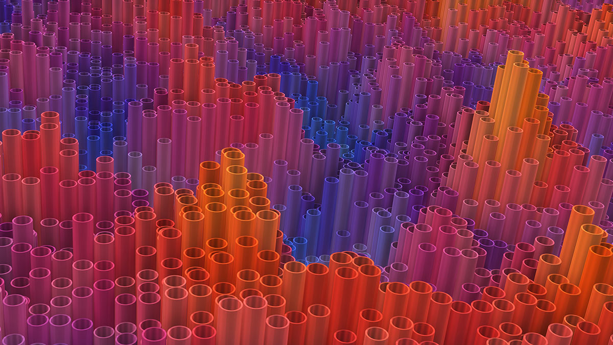 Vibrant Gradient Abstract 3D Mural Wallpaper