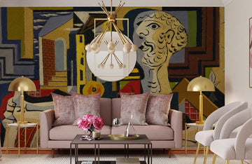 Abstract Art Deco Style Mural Wallpaper