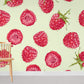 Fruit wallpaper with a charming raspberry design