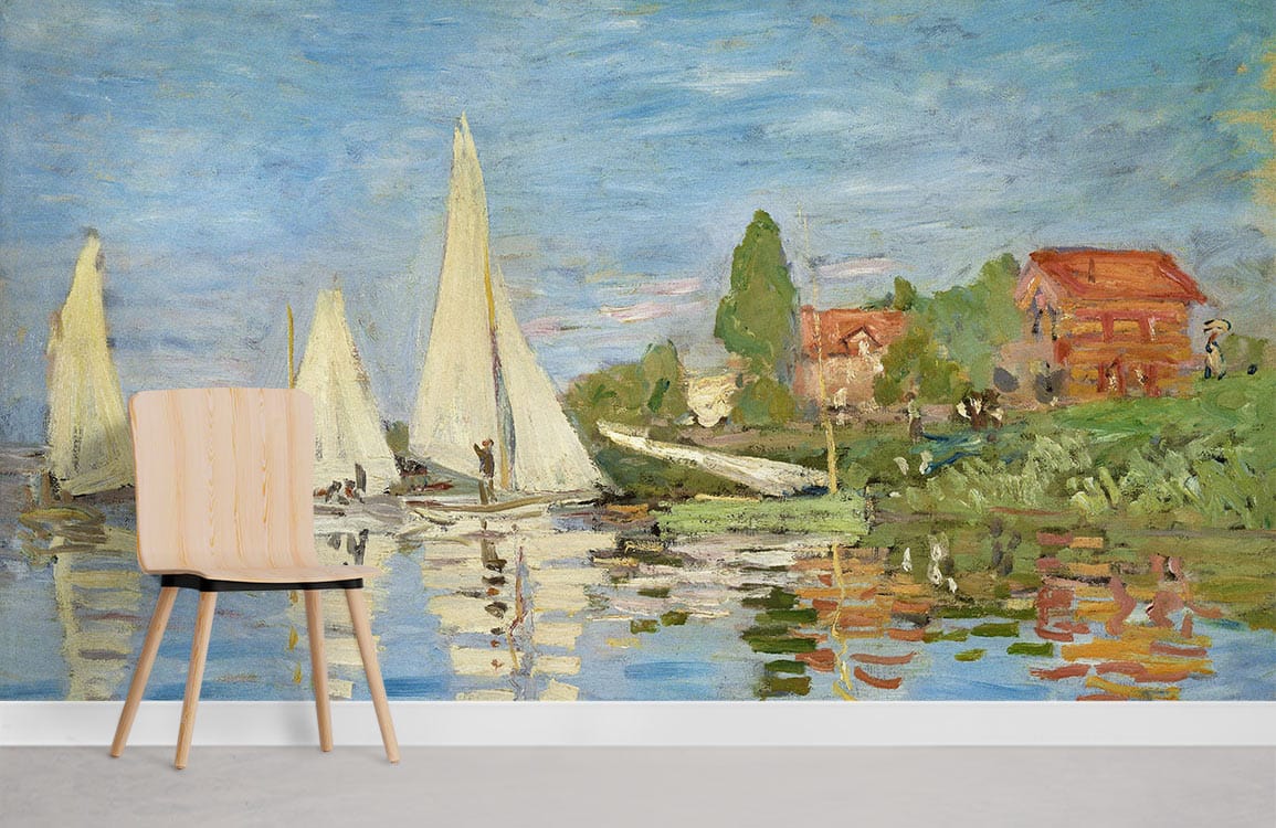 Regattas at Argenteuil Oil Painting Mural