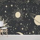 Wallpaper Mural for Home Decoration Featuring a Dark Space Scene with Solar Planets