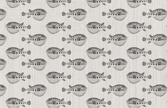 gray spotted fish wallpaper design
