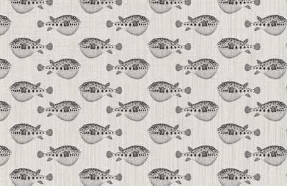 gray spotted fish wallpaper design