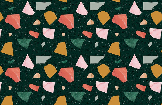 Wallpaper mural with a terrazzo and marble texture, perfect for decorating your home.
