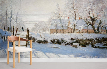 Snowy Winter Landscape Mural Wallpaper